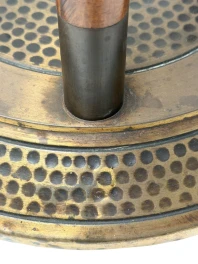 Vienna Secession Pedestal in Walnut and Patinated Brass, 1900s